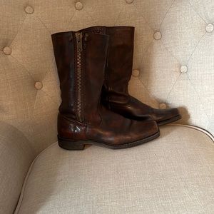 Womens size 10 saddle leather FRYE mid calf boot